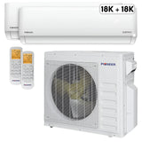 Pioneer Mini Split 36,000 BTU 2 Zone Ductless Air Conditioner and Heat Pump - WYT040GLHI22M4-18W-18W