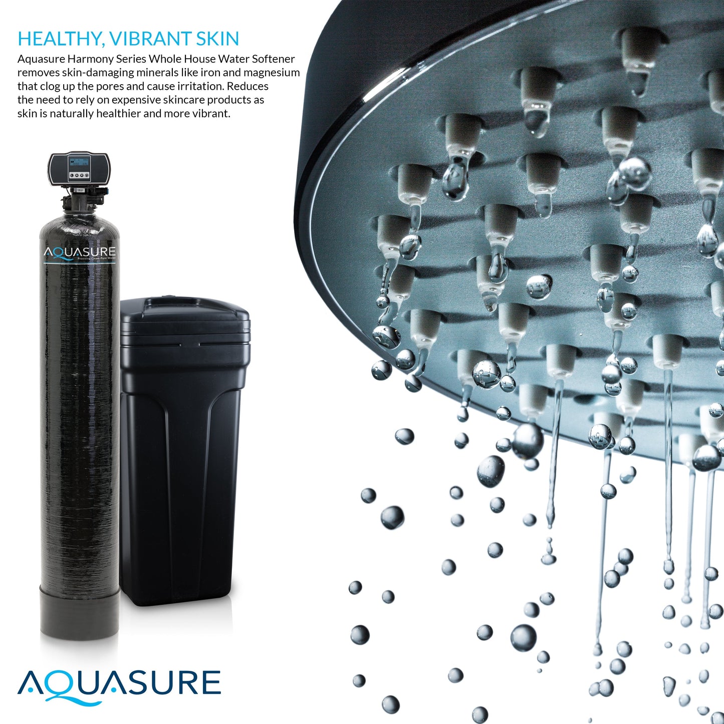 Aquasure Signature Series | 32,000 Grains Water Softener with 12 GPM Quantum De-Activator System and Triple Purpose Carbon Pre-Filter - AS-WSUV32RO