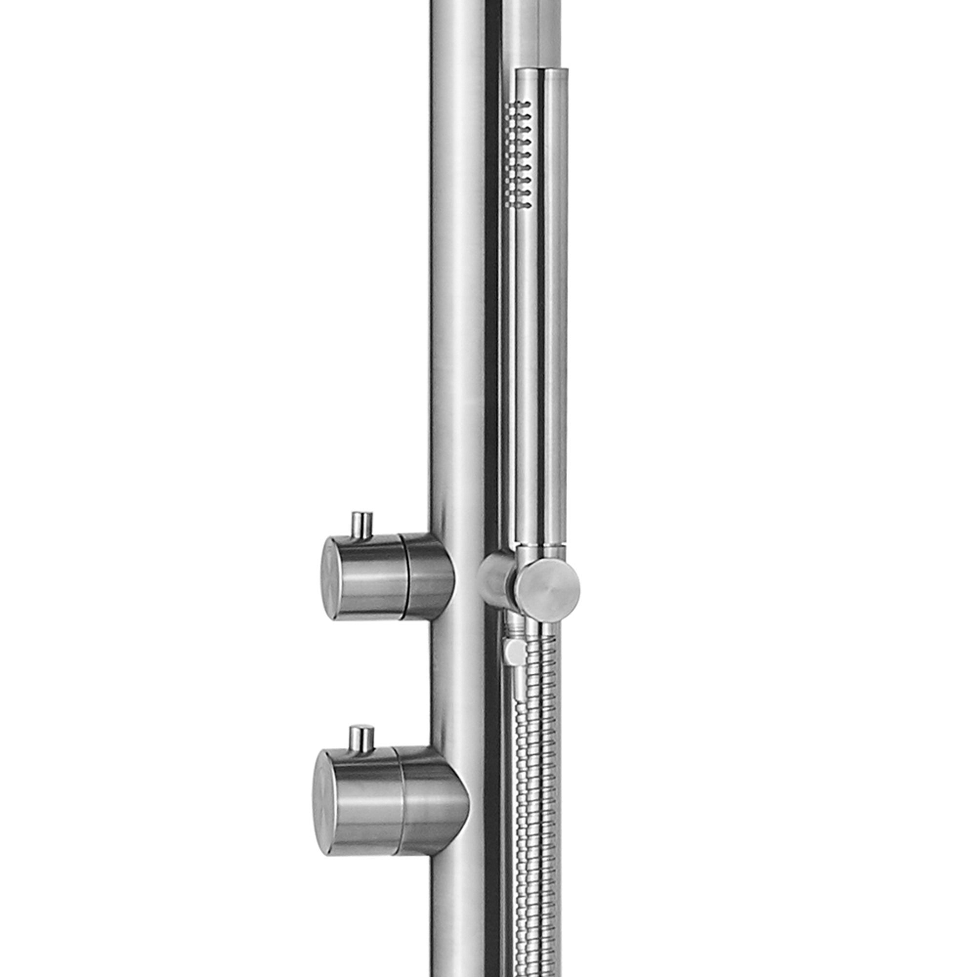 Pulse Showerspas Brushed Stainless Steel Outdoor Shower System - Wave Outdoor Shower - 1055-SSB