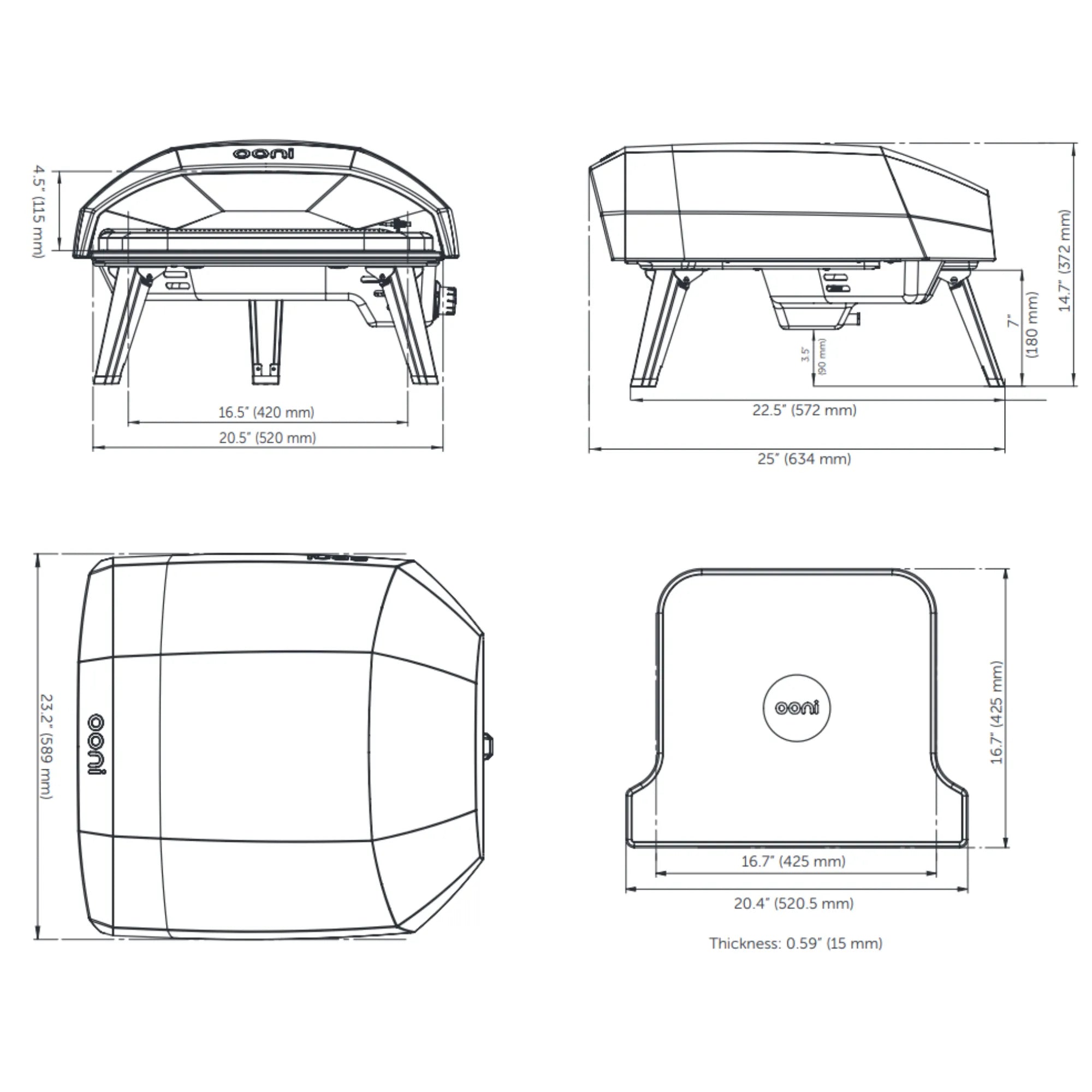 Ooni Koda 16 Gas Powered Pizza Oven - UU-P0AB00