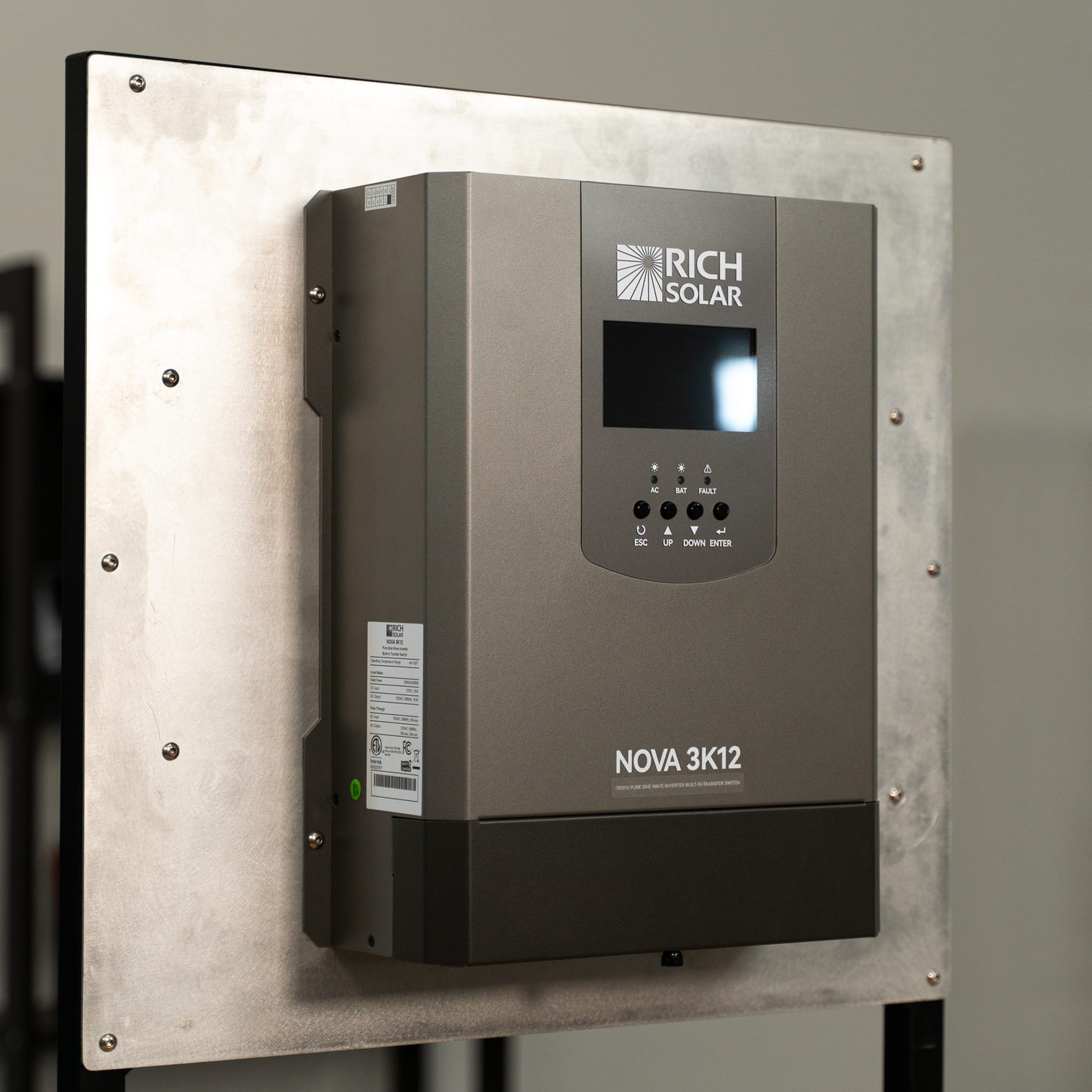 Rich Solar 3K12 | 3000W 12V Pure Sine Wave Inverter with Built-in Transfer Switch | UL458 Certified for RVs, Campers, Trailers, Vans - RS-V3P12TS