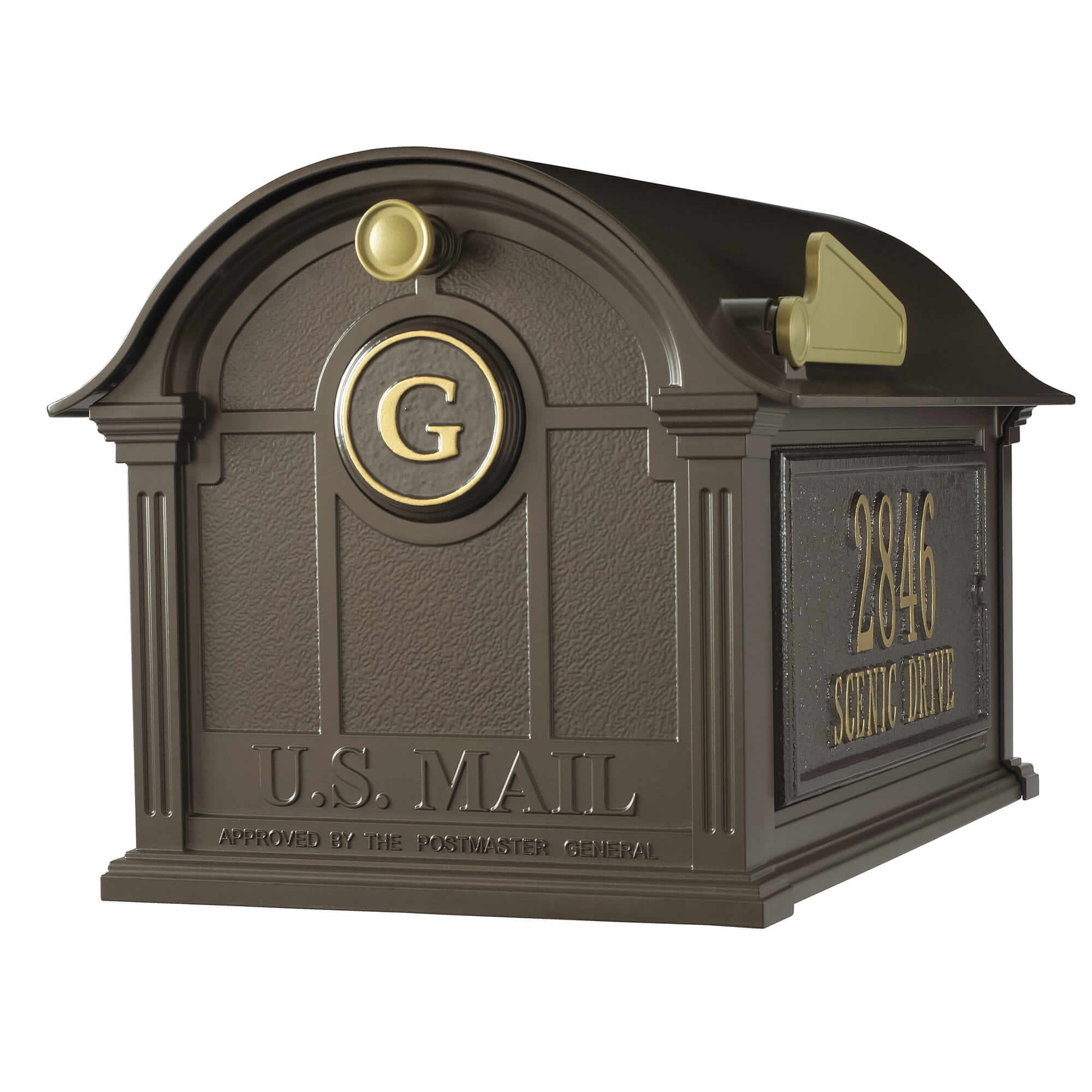 Whitehall Balmoral Mailbox Side Plaques and Monogram Package -  16365