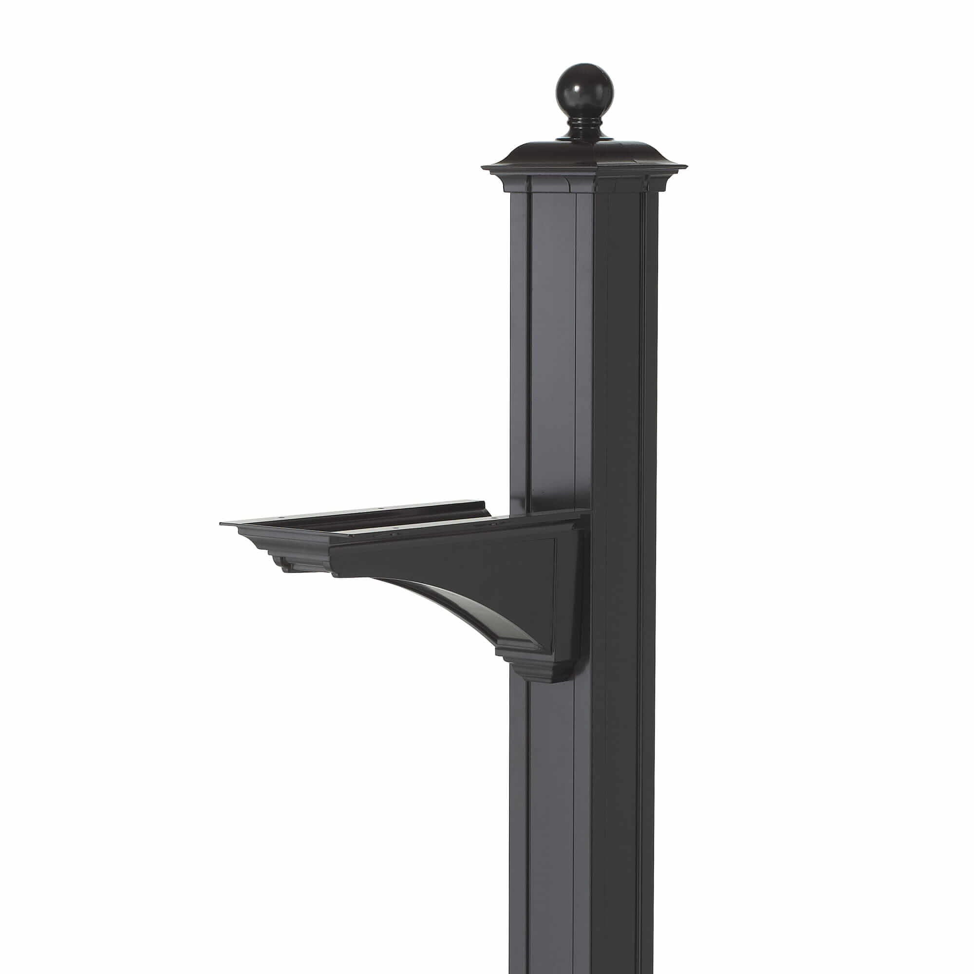 Whitehall Balmoral Side Plaques and Monogram Mailbox with Post Package and Plant Hanger -