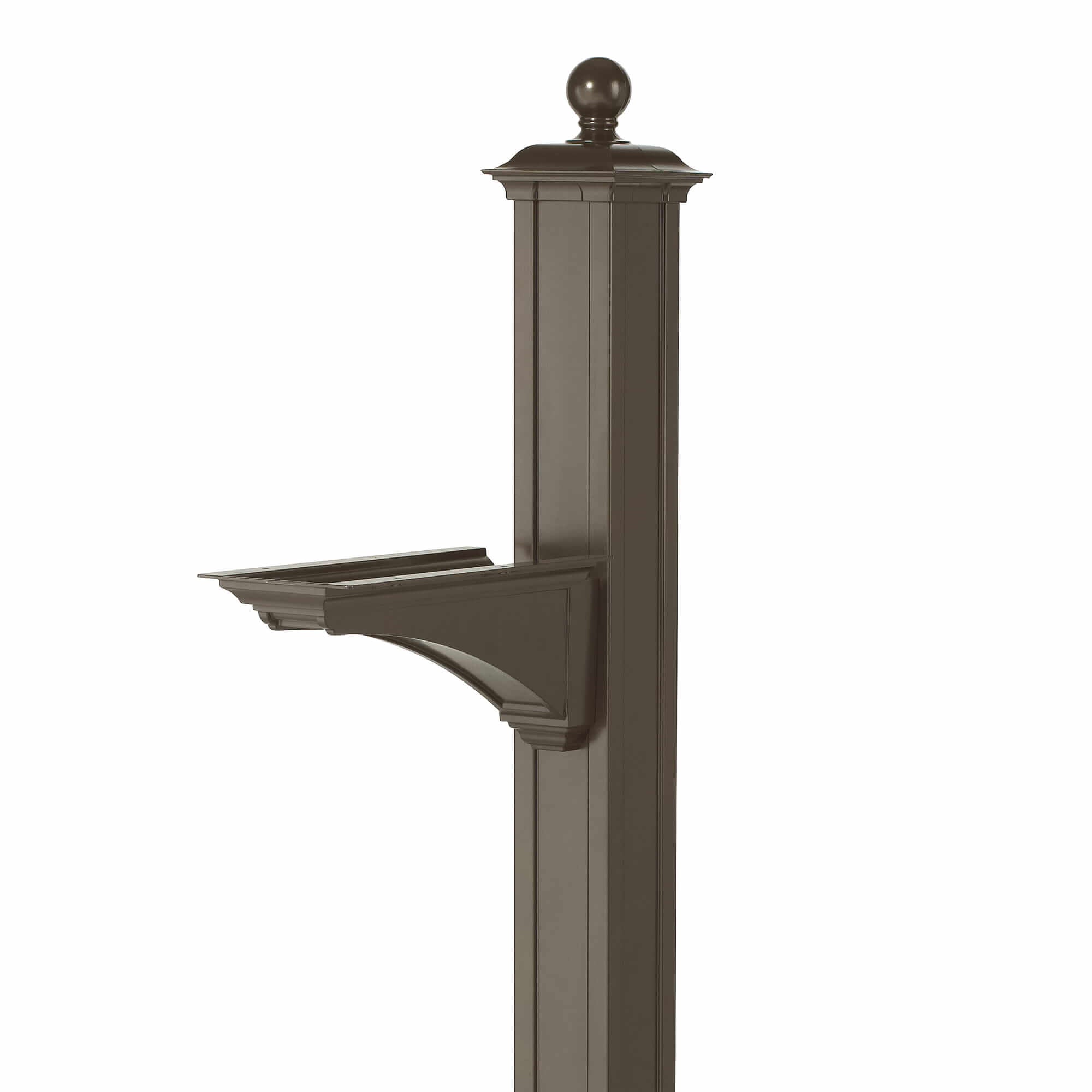 Whitehall Balmoral Side Plaques and Monogram Mailbox with Post Package and Plant Hanger -