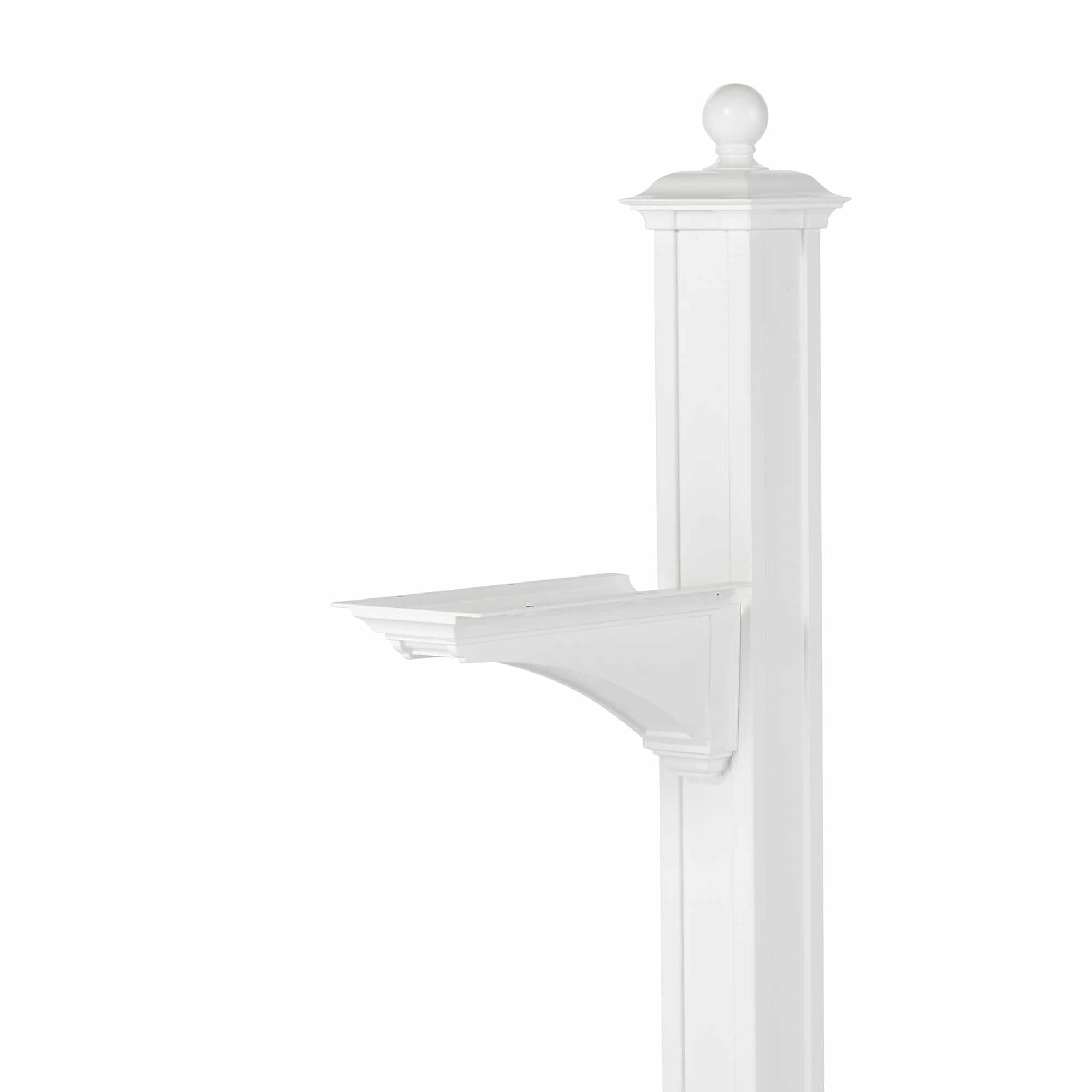 Whitehall Balmoral Side Plaques and Monogram Mailbox with Post Package and Plant Hanger -