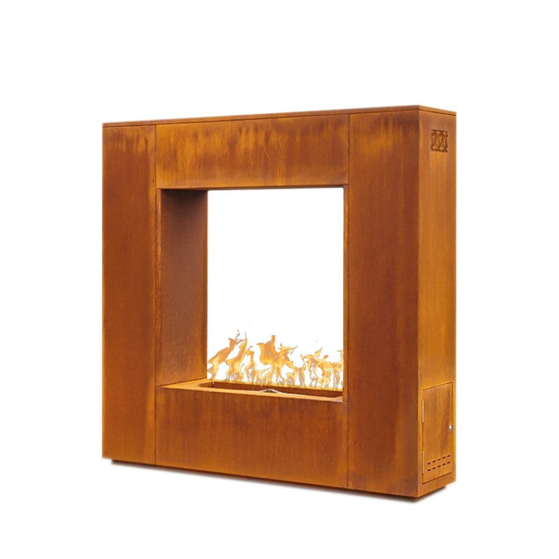 Williams Fireplace Corten Steel with fire