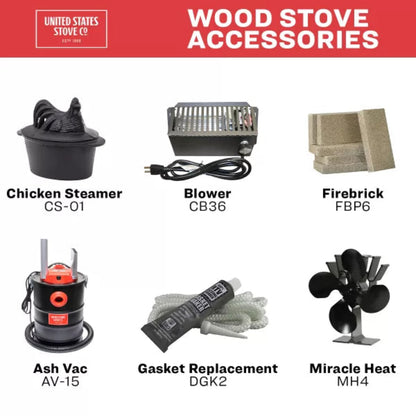 US Stove 900 Sq. Ft. Cast Iron Log Wood Stove - SKU_1769012516208_46