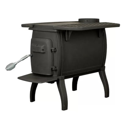 US Stove US1261E-KIT Cast Iron Log Wood Stove and Dual Side Table Set - SKU_1769011737209_806