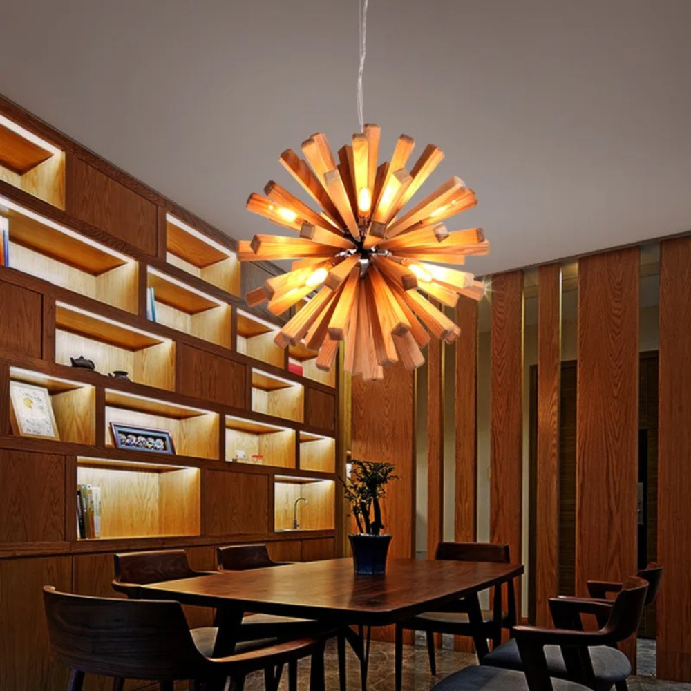 Woodburst Chandelier Light - Procure Décor