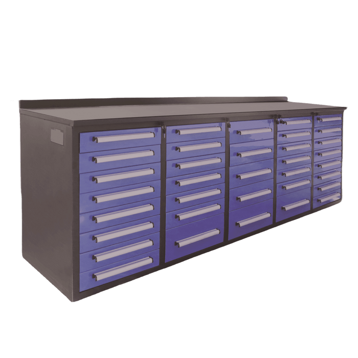 Chery Industrial 10ft Storage Cabinet with 35 Drawers