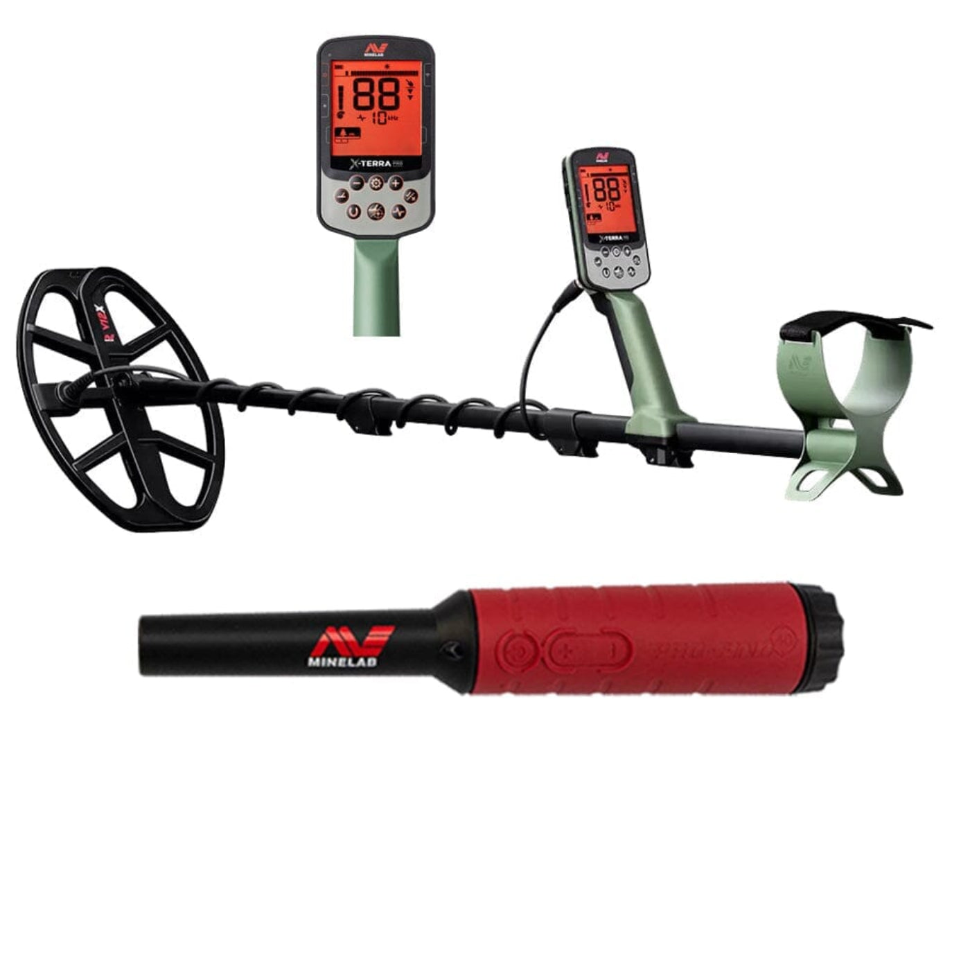 Minelab X-Terra Pro Metal Detector with ML85 Wireless Headphones and Pro-Find 40 - 3707-0001-PF40-ML85