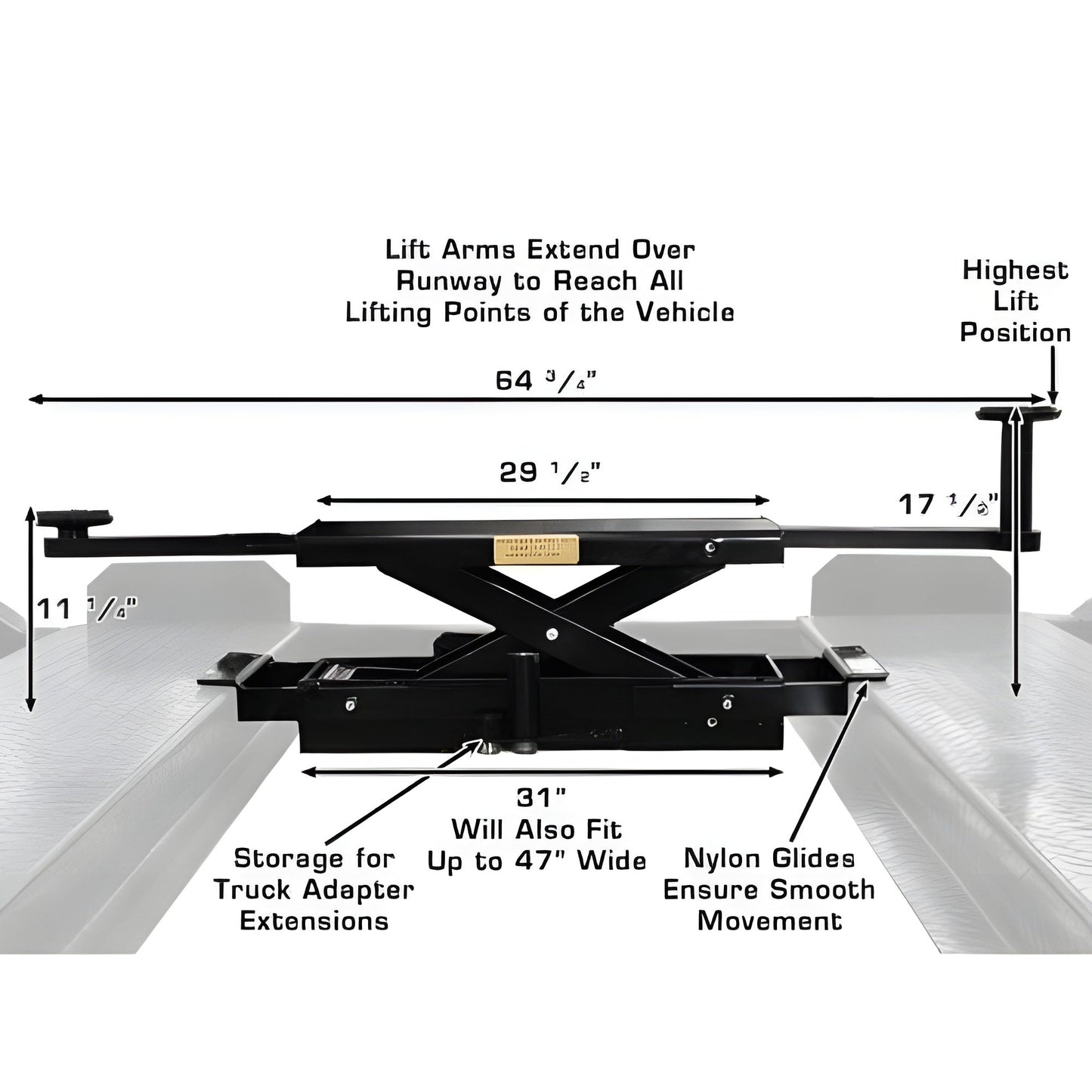 Atlas PRO9000 4 Post Lift + RJ35 Sliding Jacks Combo - ATEXH-PRO9-COMBO1-FPD
