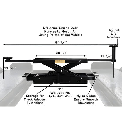 Atlas PRO9000 4 Post Lift + RJ35 Sliding Jacks Combo - ATEXH-PRO9-COMBO1-FPD