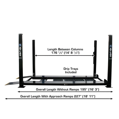 Atlas PRO8000EXT-L 4 Post Lift + RJ35 Sliding Jacks Combo - ATEXH-PRO8EXTL-COMBO-FPD