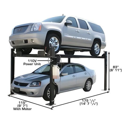 Atlas PRO8000 4 Post Lift + RJ35 Sliding Jacks Combo - ATEXH-PRO8-COMBO-FPD