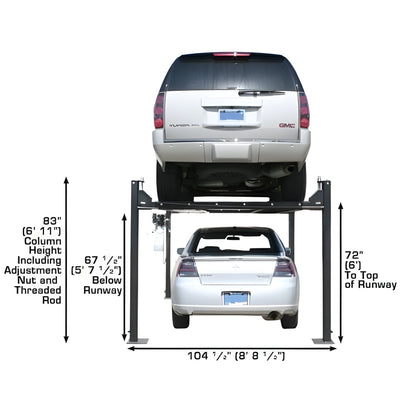 Atlas PRO8000 4 Post Lift + RJ35 Sliding Jacks Combo - ATEXH-PRO8-COMBO-FPD