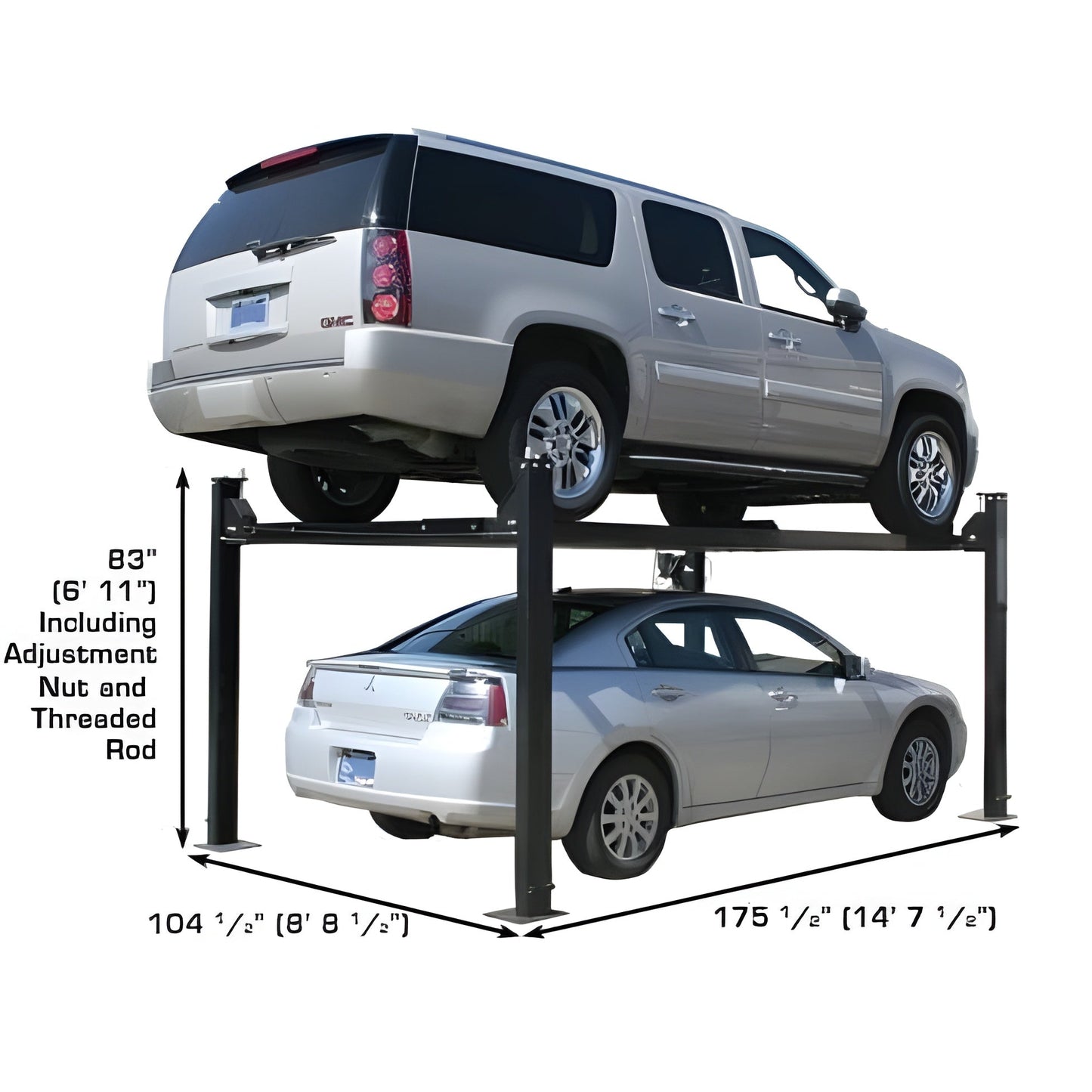 Atlas PRO8000 4 Post Lift + RJ35 Sliding Jacks Combo - ATEXH-PRO8-COMBO-FPD