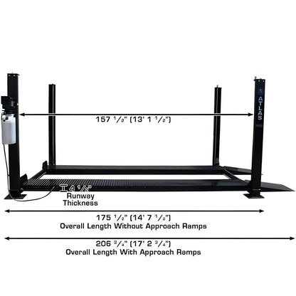 Atlas PRO8000 4 Post Lift + RJ35 Sliding Jacks Combo - ATEXH-PRO8-COMBO-FPD