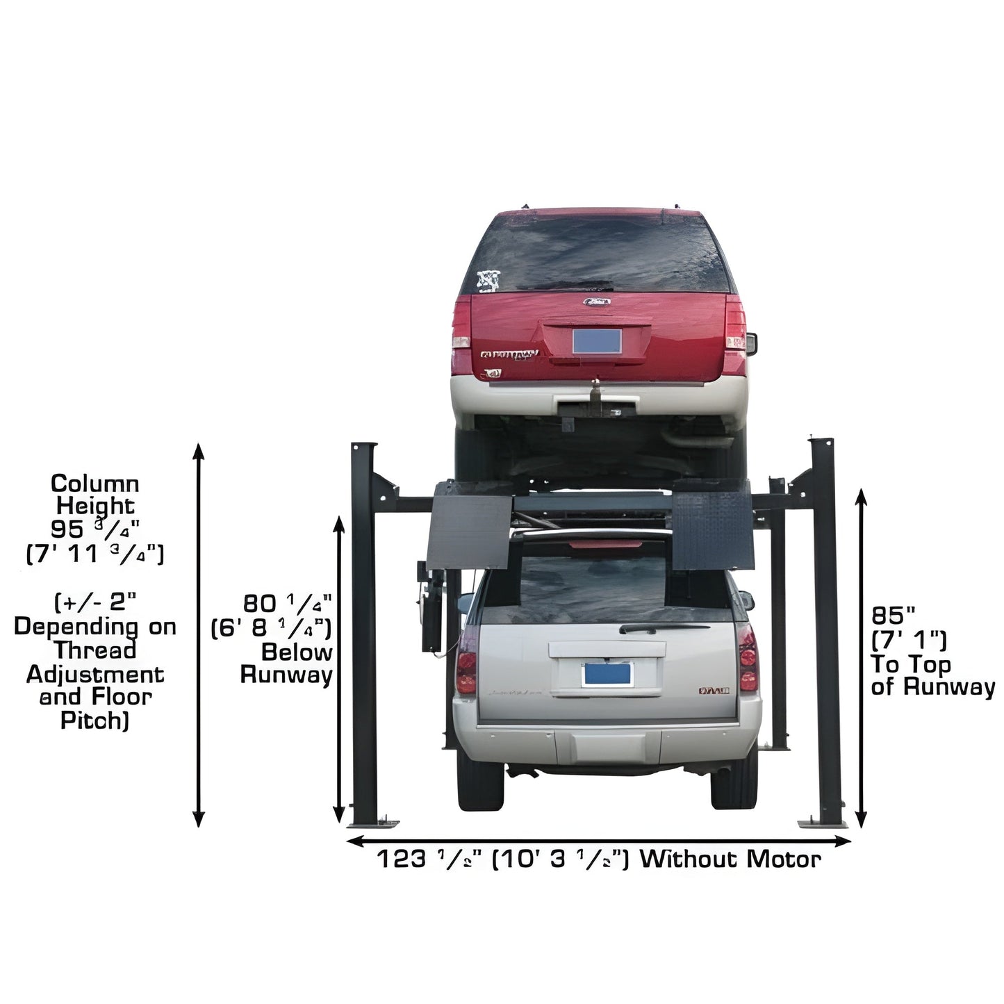 Atlas PRO9000 4 Post Lift + RJ35 Sliding Jacks Combo - ATEXH-PRO9-COMBO1-FPD