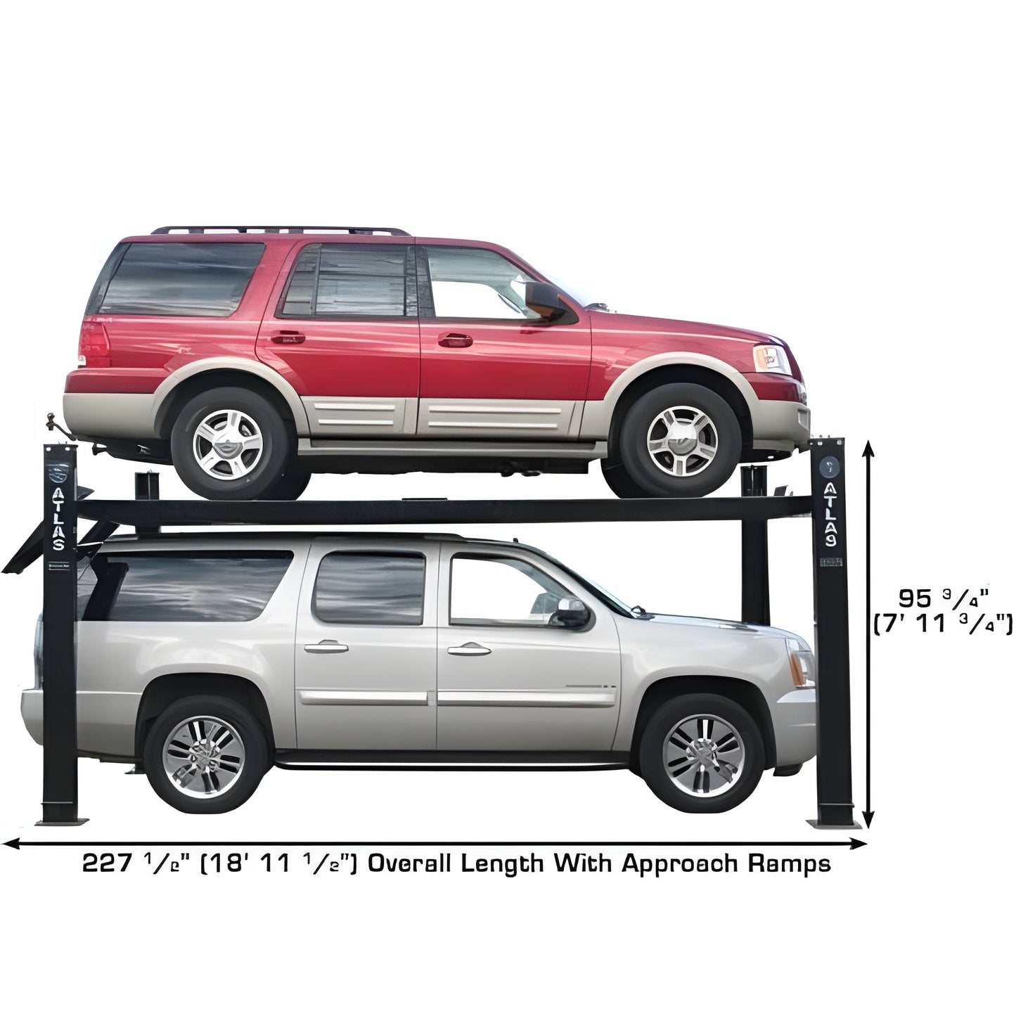 Atlas PRO9000 4 Post Lift + RJ35 Sliding Jacks Combo - ATEXH-PRO9-COMBO1-FPD