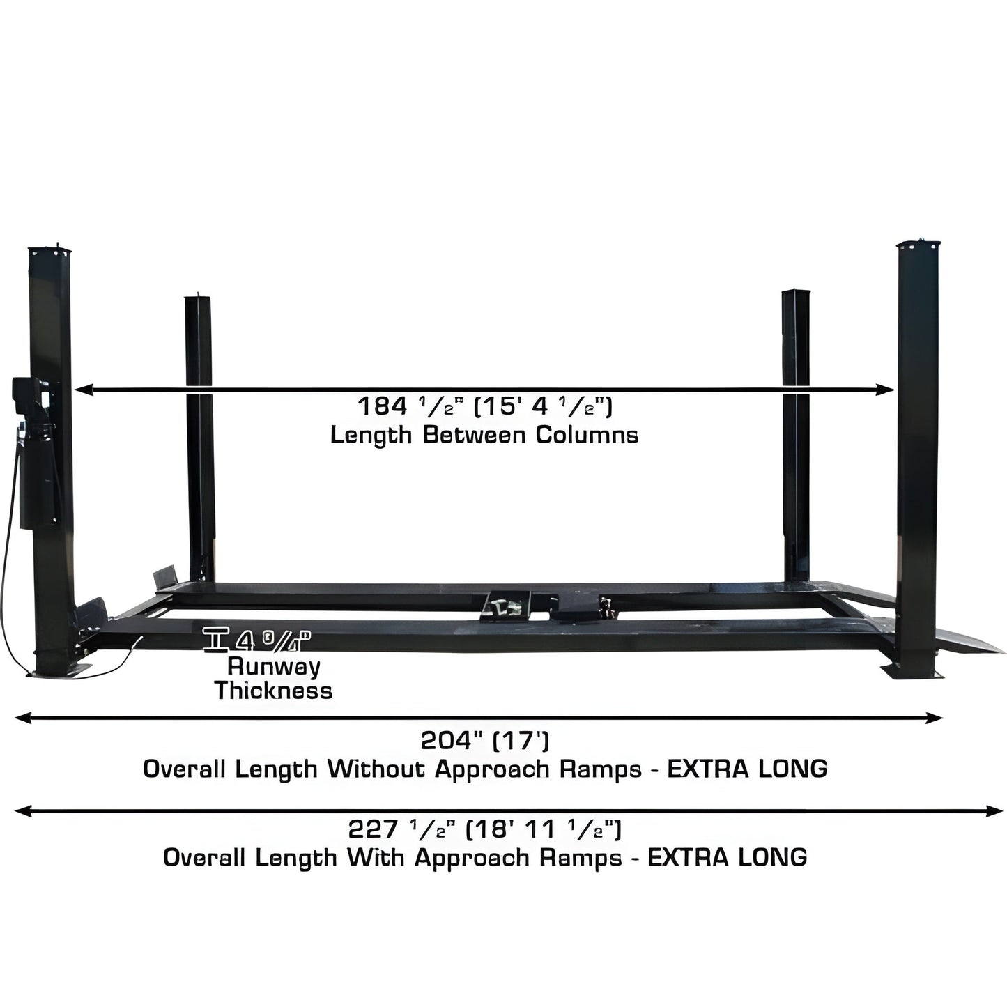 Atlas PRO9000 4 Post Lift + RJ35 Sliding Jacks Combo - ATEXH-PRO9-COMBO1-FPD