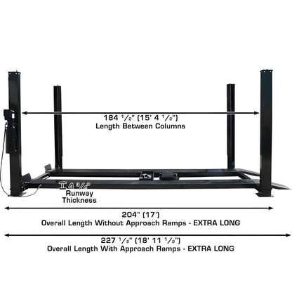 Atlas PRO9000 4 Post Lift + RJ35 Sliding Jacks Combo - ATEXH-PRO9-COMBO1-FPD