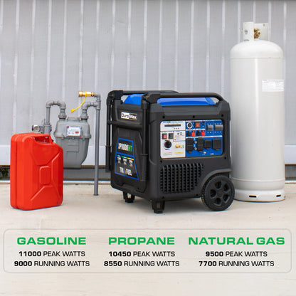 DuroMax 11,000 Watt Portable Tri Fuel Inverter Generator w/ CO Alert