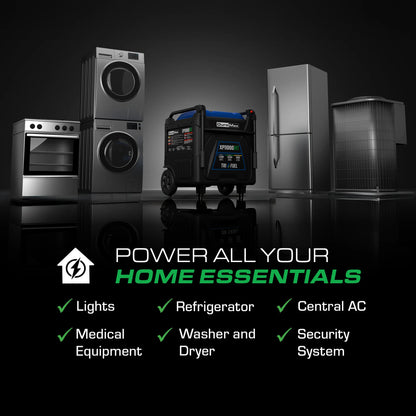 DuroMax 11,000 Watt Portable Tri Fuel Inverter Generator w/ CO Alert