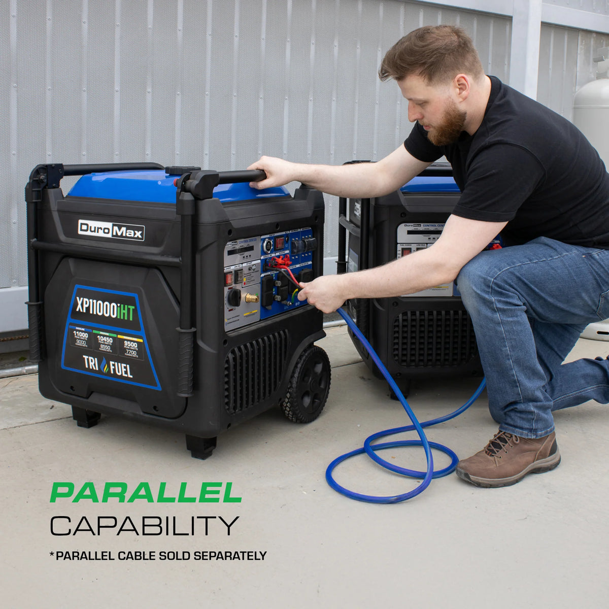 DuroMax 11,000 Watt Portable Tri Fuel Inverter Generator w/ CO Alert