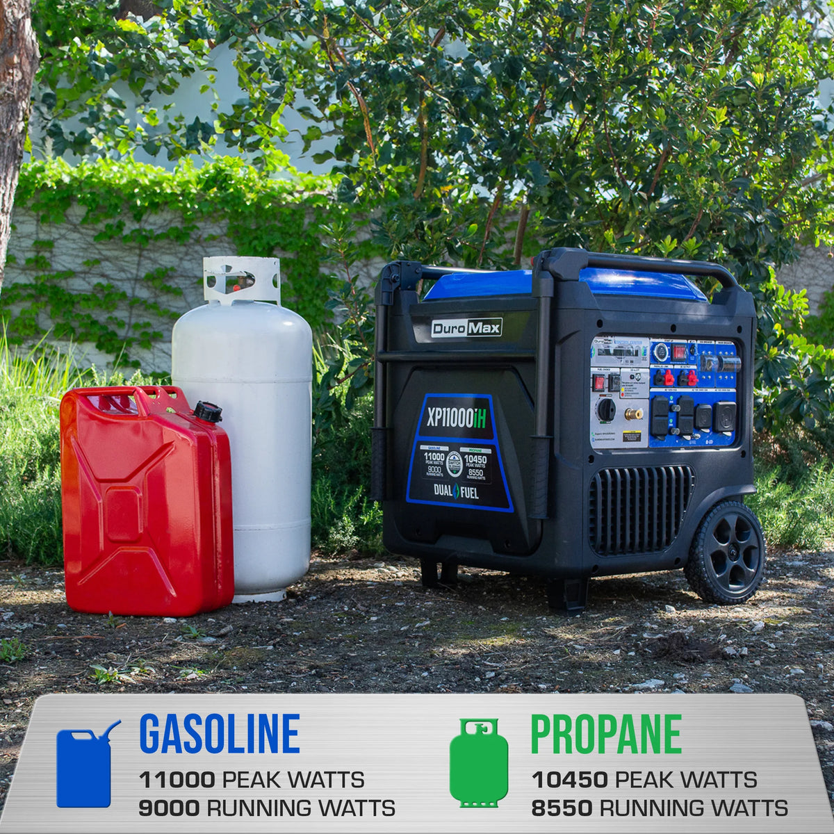 DuroMax 11,000 Watt Portable Dual Fuel Inverter Generator w/ CO Alert