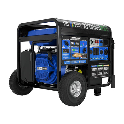 DuroMax XP13000HXT 13,000-Watt 500cc Tri Fuel Portable Generator with CO Alert
