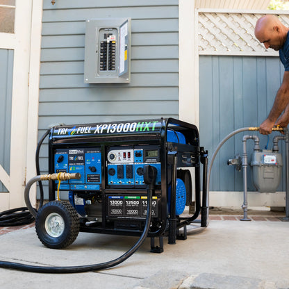 DuroMax XP13000HXT 13,000-Watt 500cc Tri Fuel Portable Generator with CO Alert