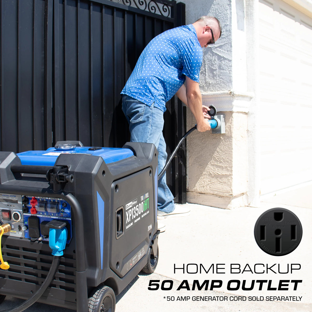 DuroMax 13,500 Watt Portable Tri Fuel Inverter Generator w/ CO Alert
