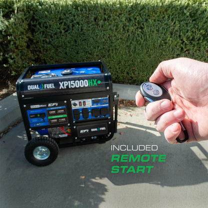 DuroMax XP15000HX+ 15,000-Watt 500cc EFI Electric Start Dual Fuel Portable Generator