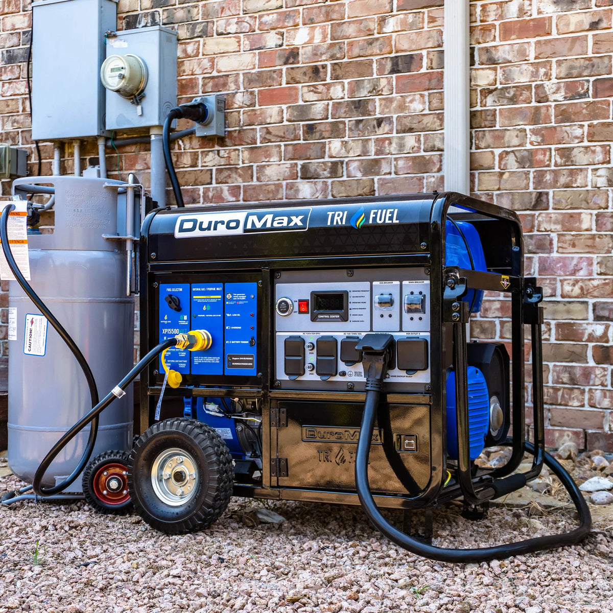 DuroMax 15,500 Watt Tri Fuel Portable  Generator w/ CO Alert