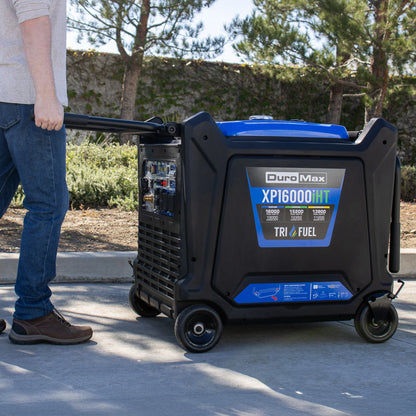 DuroMax 16,000 Watt V-Twin Tri Fuel Portable Digital Inverter Generator