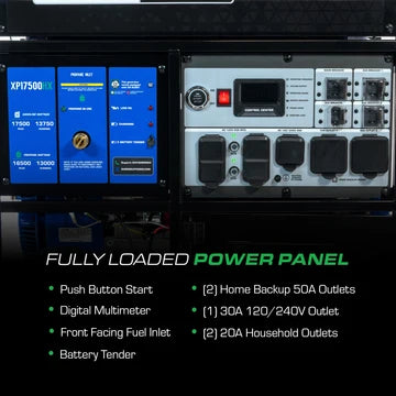 DuroMax 17,500 Watt Dual Fuel Portable  Generator w/ CO Alert