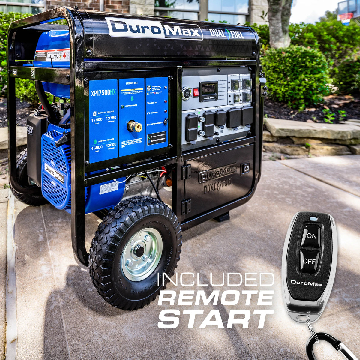 DuroMax 17,500 Watt Dual Fuel Portable  Generator w/ CO Alert