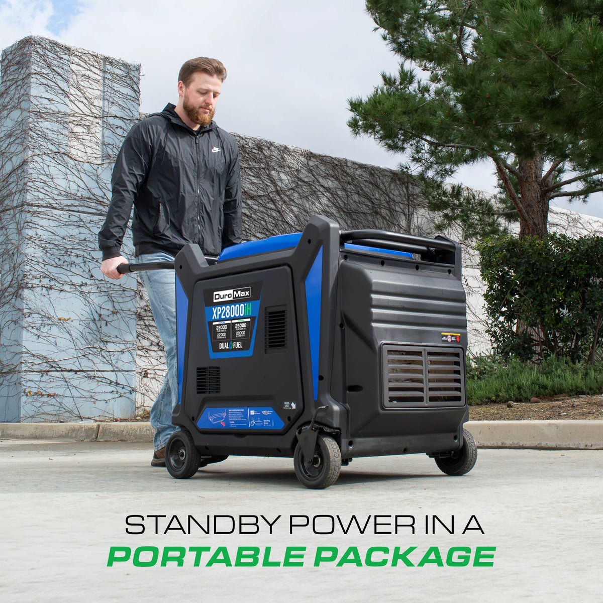 DuroMax 28,000 Watt V-Twin Dual Fuel Portable Digital Inverter Generator