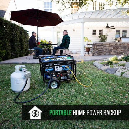 DuroMax XP5500HX 5,500-Watt 210Vcc Electric Start Dual Fuel Portable Generator