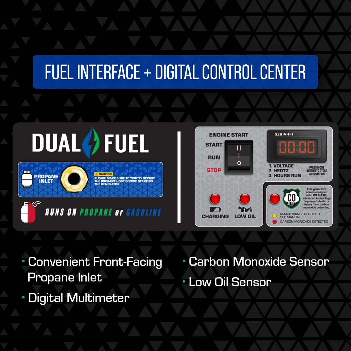 DuroMax XP5500HX 5,500-Watt 210Vcc Electric Start Dual Fuel Portable Generator