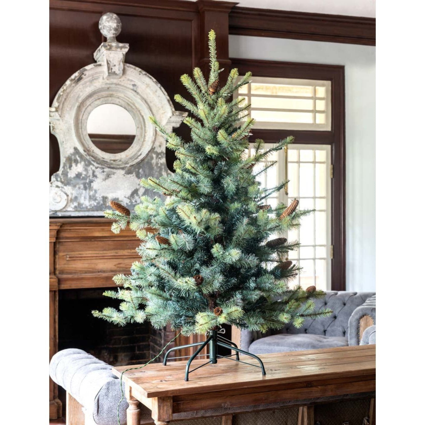 Park Hill Collection Tree Lot 4.5' Park Hill Blue Spruce Pine Tree LED Lights - XPQ82163
