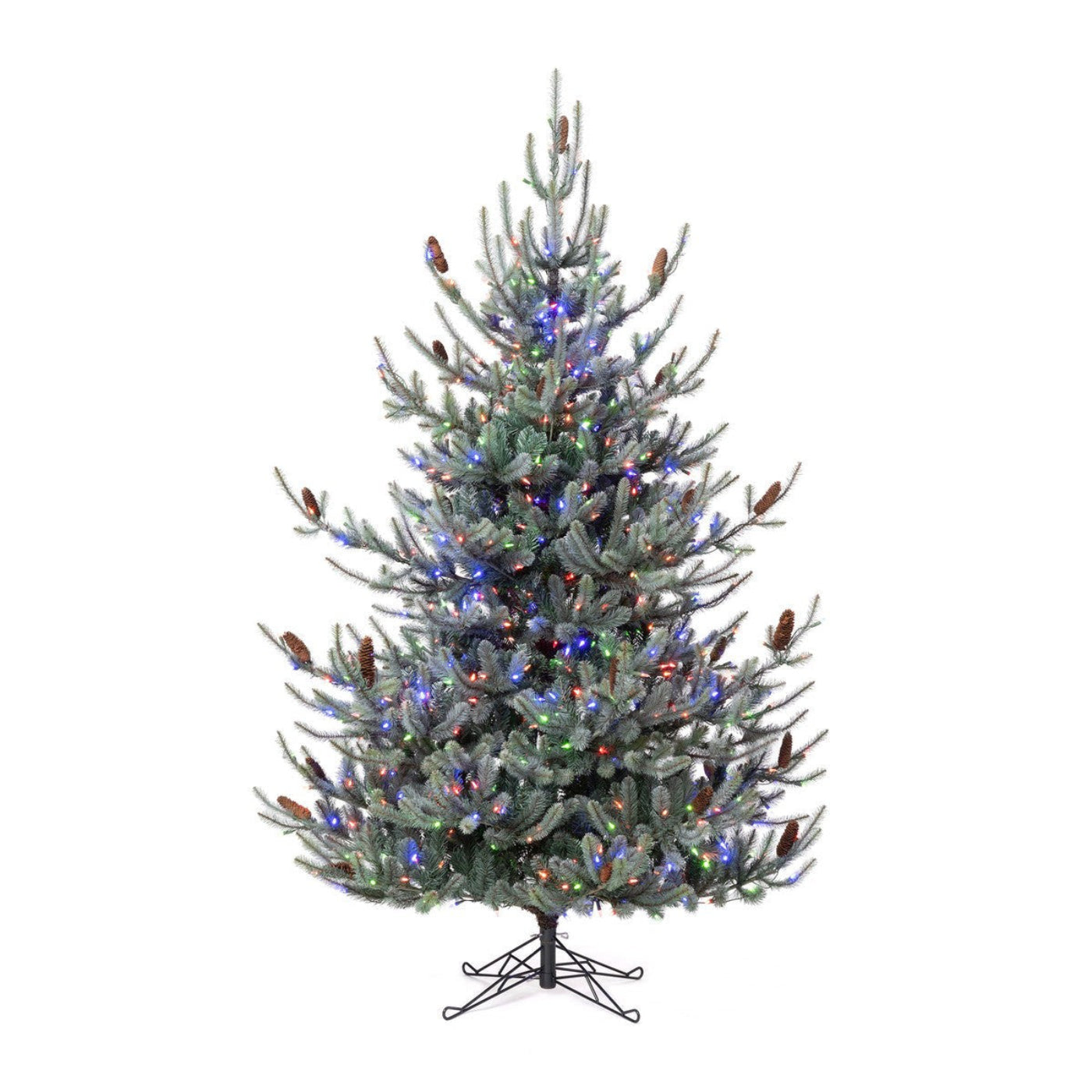 Park Hill Collection Tree Lot 7.5' Park Hill Blue Spruce LED Clear/Multi-Color Option - XPQ82169