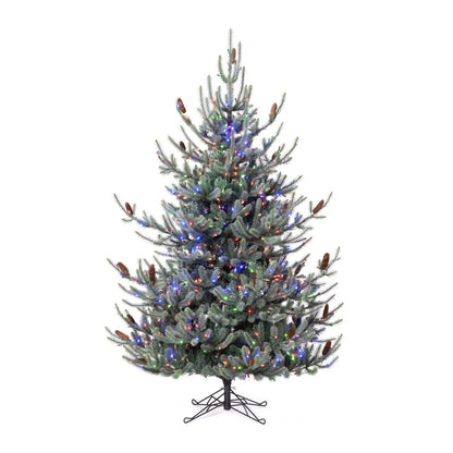 Park Hill Collection Tree Lot 7.5' Park Hill Blue Spruce LED Clear/Multi-Color Option - XPQ82169