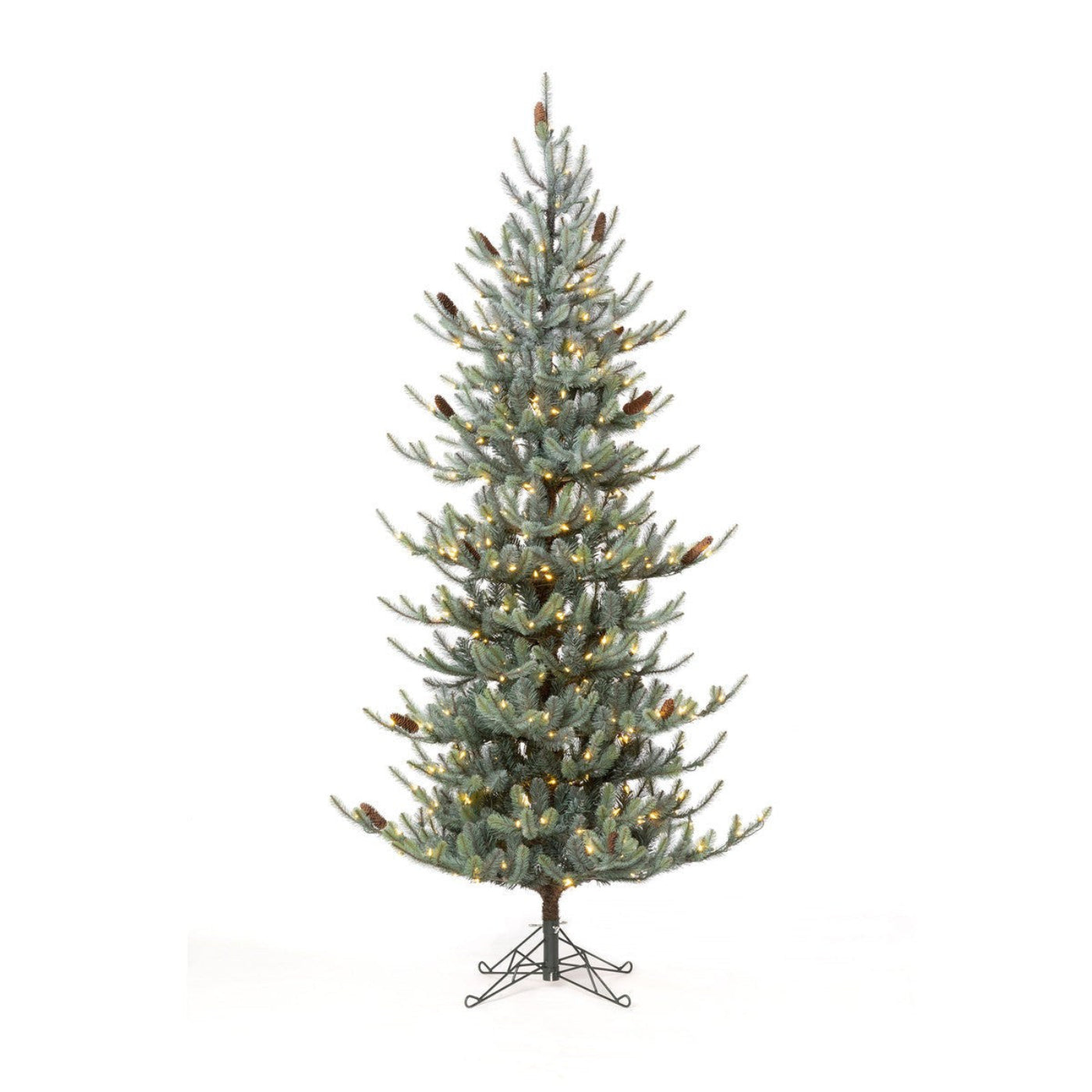 Park Hill Collection Tree Lot 7.5' Park Hill Slim Line Blue Spruce LED Lights - XPQ82170