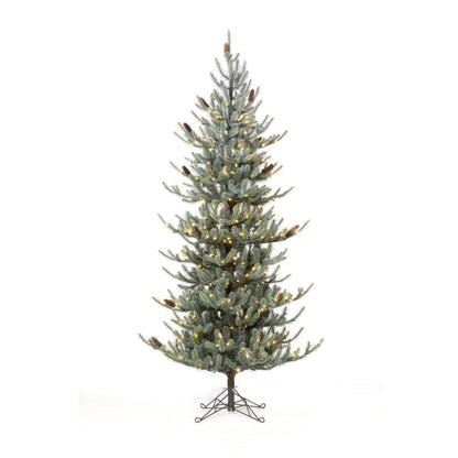 Park Hill Collection Tree Lot 7.5' Park Hill Slim Line Blue Spruce LED Lights - XPQ82170