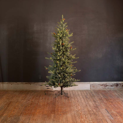 Park Hill Collection Tree Lot 7.5' Park Hill Slim Line Blue Spruce LED Lights - XPQ82170