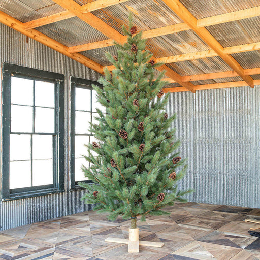 Lovecup 9' Rocky Top Pine Tree with LED Lights and Stand L668 - 40019923763298