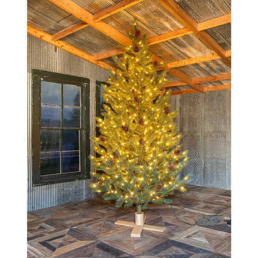 Lovecup 9' Rocky Top Pine Tree with LED Lights and Stand L668 - 40019923763298