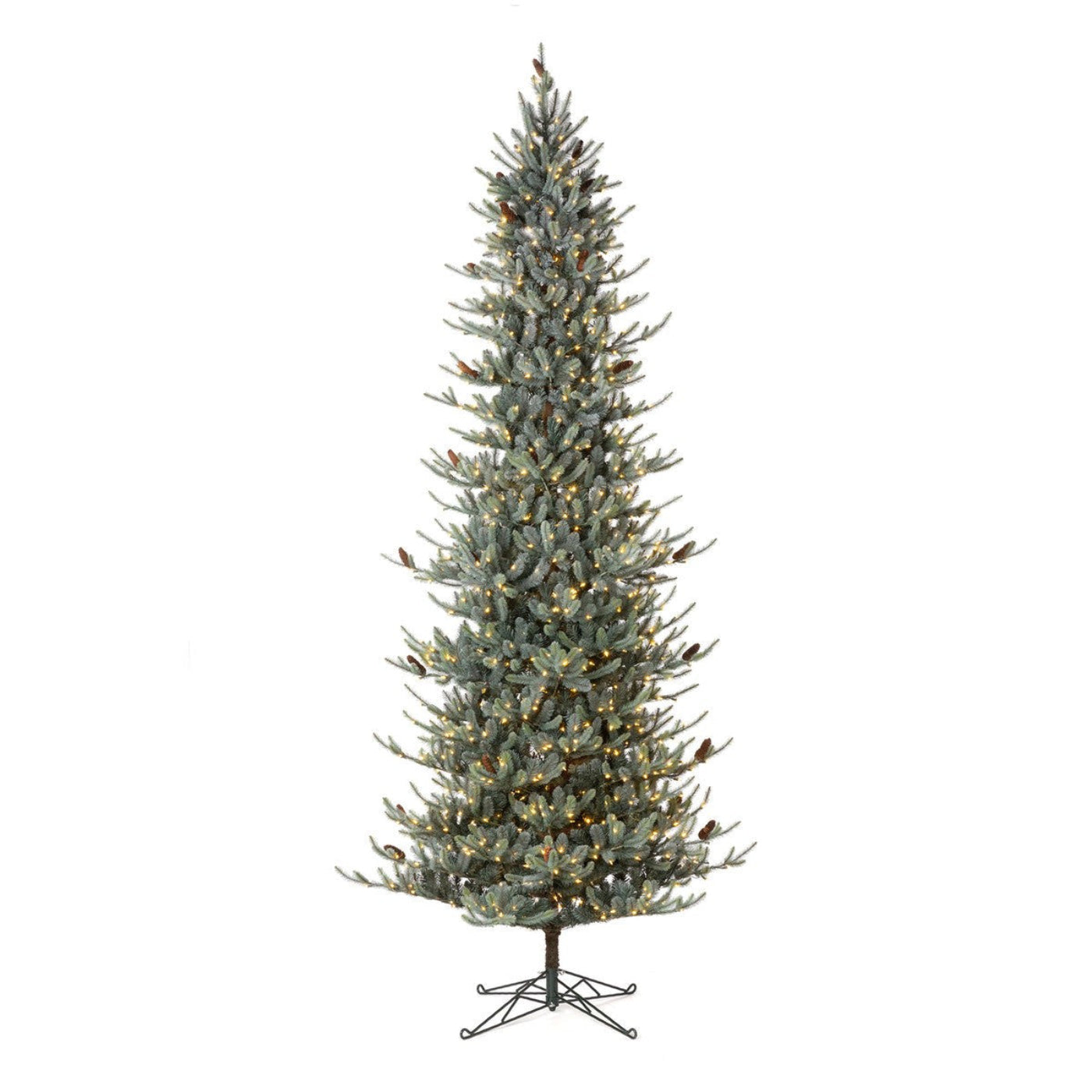 Park Hill Collection Tree Lot 12' Slim Blue Spruce Tree with LED Lights - XPQ90688